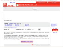 Tablet Screenshot of fish-for-sale.freeadsinireland.com